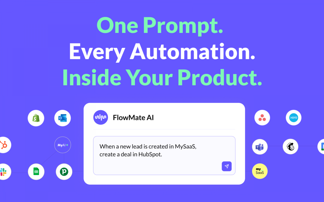 One Prompt. Every Automation. Inside Your Product.